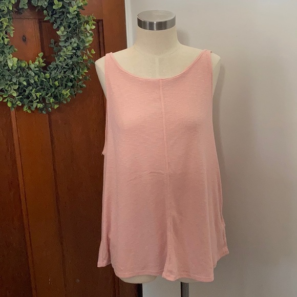 Free people pink texture low back tank - Picture 2 of 4